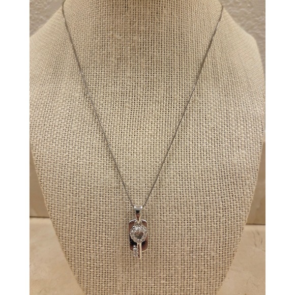 Jewelry - Sterling Silver Skeleton Key & Unengraved Pendant & 18" Sterling Box Necklace